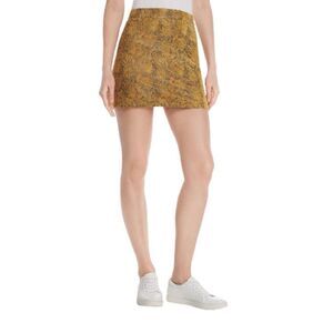 Honey Punch Snake Print Faux Sued Skirt